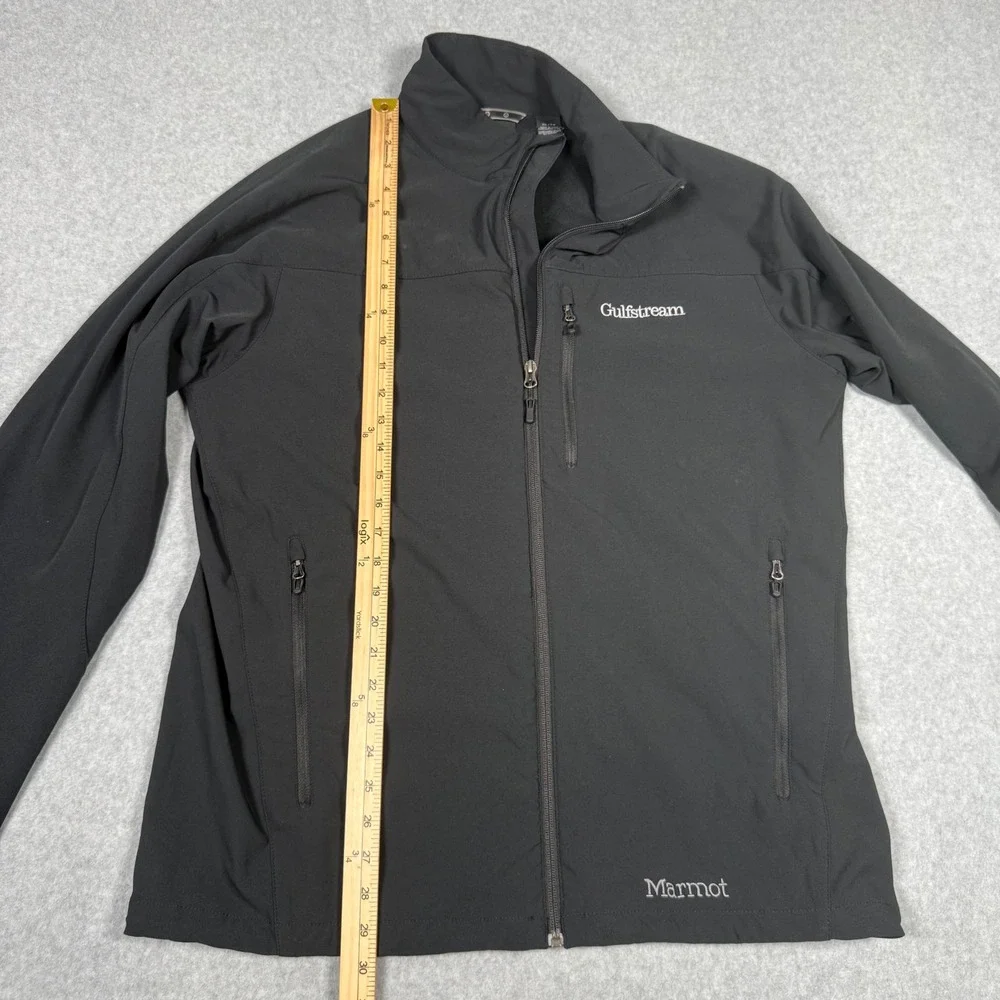Marmot M3 Softshell Jacket Mens XL Black Gulfstream Logo Full Zip Performance